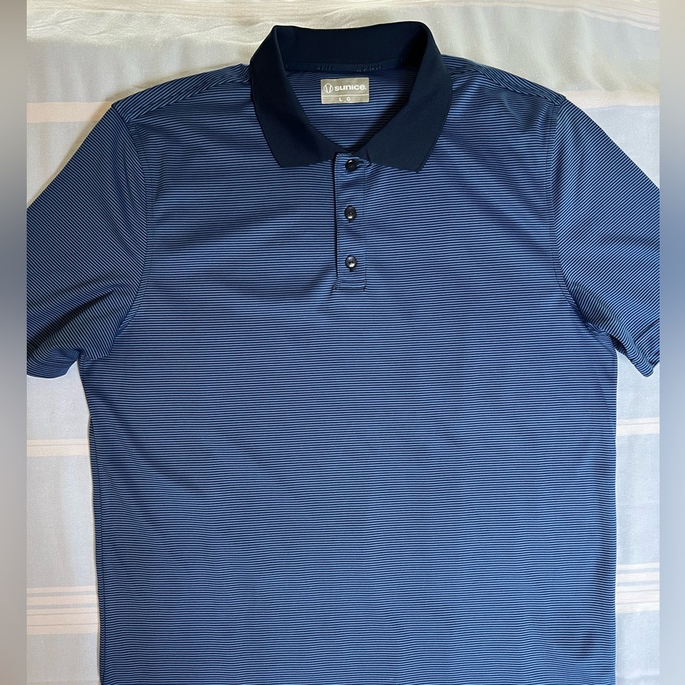 Sunice - Golf - Navy and Light Blue Polo Shirt